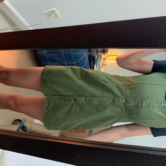 Button-Up Tank Dress (moss denim) - Picture 5 of 6